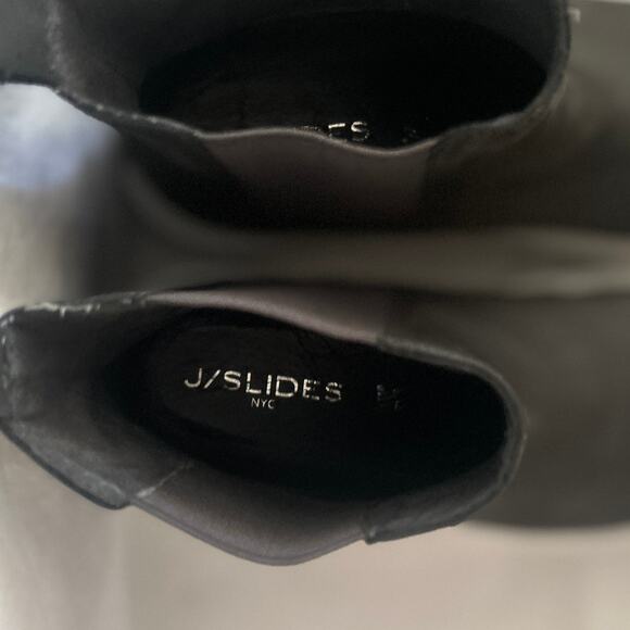 J/SLIDES DANI Dark Grey Suede Nubuck Hi Top Slip On Boots Sneakers 7.5M - Picture 5 of 7